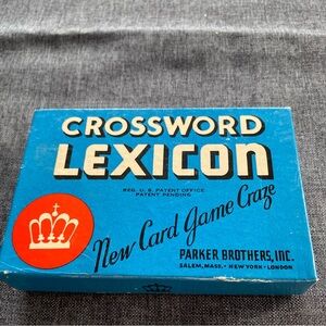Vintage 1938 Parker Brothers Crossword Lexicon Card Game